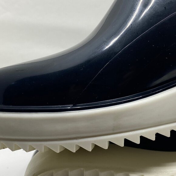 Women Rubber Rain Wedge Platform Ankle Boots Black Size 38 (EU) 7.5 - Picture 8 of 8